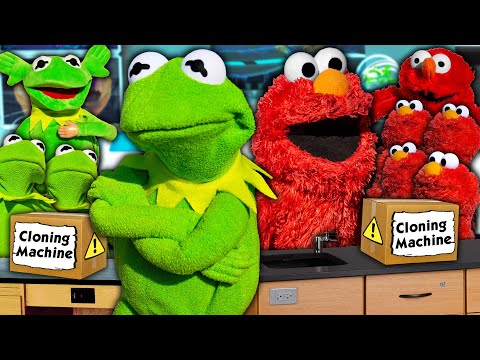 Kermit the Frog and Elmo's NEW Cloning Machine! (KERMIT OVERLOAD)