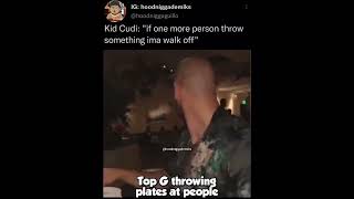 Andrew Tate throwing plates