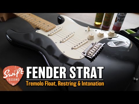 Fender Strat Guitar Maintenance - How to Float Bridge, Restring & Set Intonation