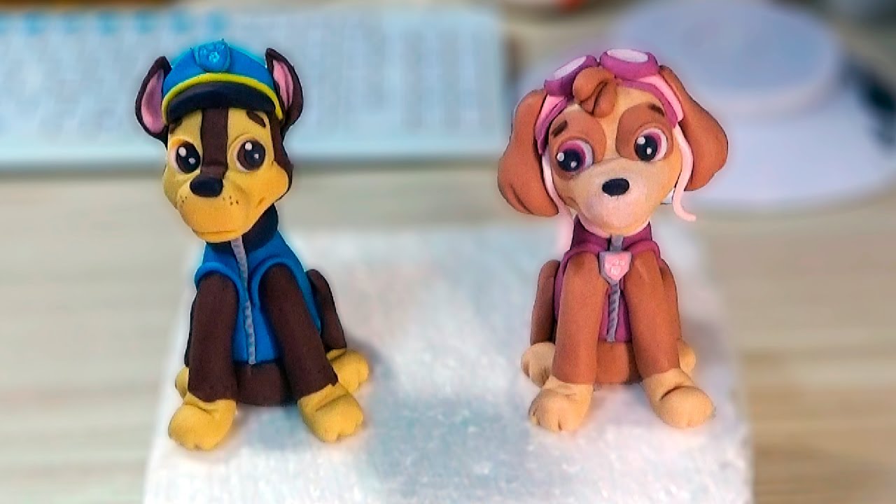 Щенячий патруль. Гонщик и Скай из мастики / Paw patrol. Racer and sky of mastic