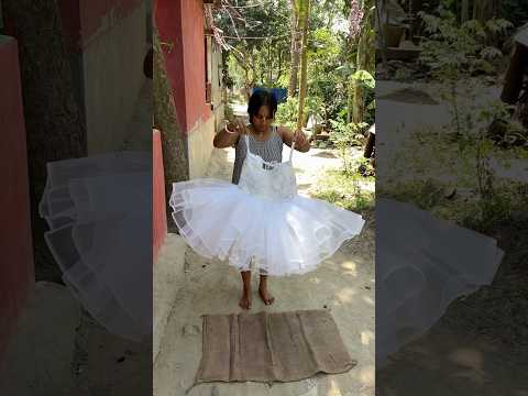 White fluffy frock