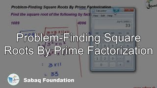 Problem-Finding Square Roots By Prime Factorization