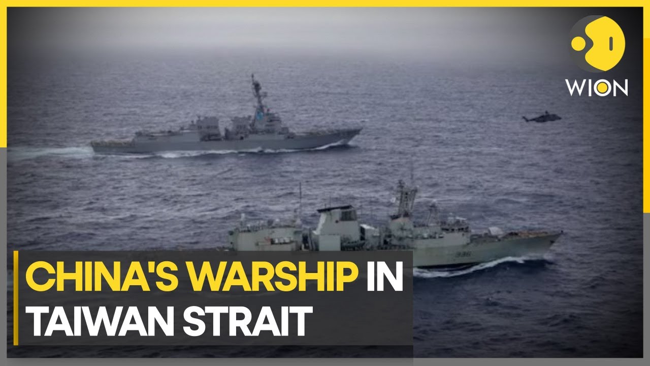 Chinese warships sail through Taiwan’s strait