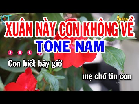 Karaoke Xuân Này Con Không Về Tone Nam ( Eb ) Nhạc Tết Nghe Nhớ Nhà || Karaoke Tuấn Kiệt