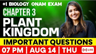 Plus One Biology Onam Exam | Plant Kingdom | Important Questions | Exam Winner +1
