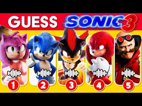 Guess The Sonic the Hedgehog 3 Characters by Voices 🎬🦔💙 Sonic the Hedgehog 3 Movie Quiz  |Great Quiz