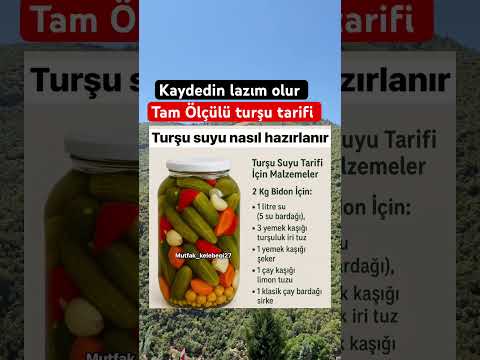 Tam Ölçülü turşu tarifi kaydedin  #turşutarifi #turşu #keşfet #youtubeshorts ￼
