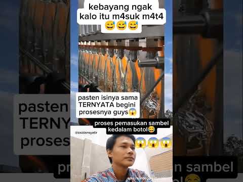 ternyata begini proses pemasukan sambal kedalam botol guys.#videoviral #tutorial #tahukahkamu #fyp
