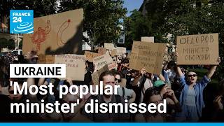 YouTube video thumbnail: Protests Erupt in Ukraine as Zelensky Removes Defence Minister, 'his Most Popular' 