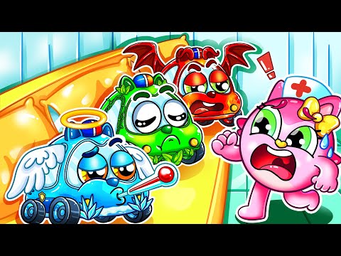 Oh No!!!!  Four Elements Baby Got Sick + More Nursery Rhymes by Baby Cars & Friends