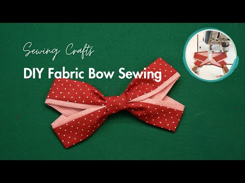 DIY Fabric Bow Sewing Craft Pattern and Tutorial   Sewing Crafts | patchwork ideas from scrap fabric