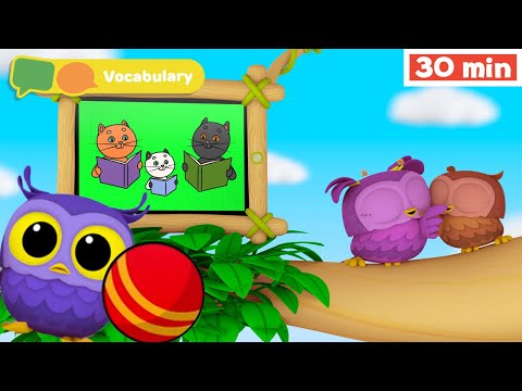 Hoot, Scoot & What | Learn Vocabulary for Kids | First Words | Ball | Book & More | First University