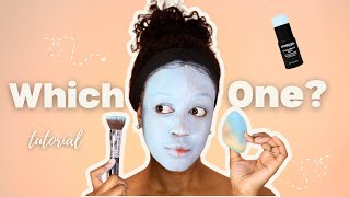 How to apply cream body paint using the BEST tools!  (Brush vs. Makeup Sponge)