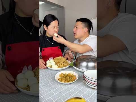 I Fooled My Husband Into Eating Egg Noodles And Chicken 😋 #foodchallenge #shortsfeed #ytshortsvideo