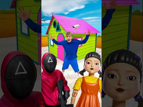 SQUID GAME HOUSE vs GUARDS 🏠🦑🥷