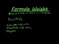 Calculating Formula Weight of Compounds