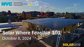 Solar Where Feasible 101 - October 8th, 2024