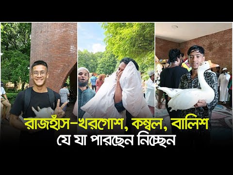 রাজহাঁস-খরগোশ, কম্বল, বালিশ; যে যা পারছেন নিচ্ছেন | Ganabhaban | Student Protest | Dhaka Post