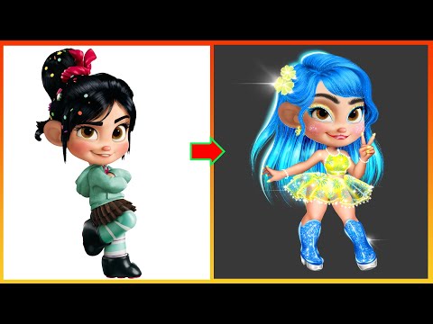 Wreck-It Ralph: Transforming Vanellope Into Inside Out 2 Joy - Vanellope Transformation Compilation