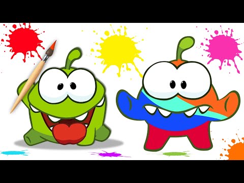 Learn Hindi With Om Nom | Om Nom Face Painting | Learn Colors