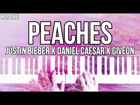 Peaches Karaoke Justin Bieber Slowed Acoustic Piano Instrumental