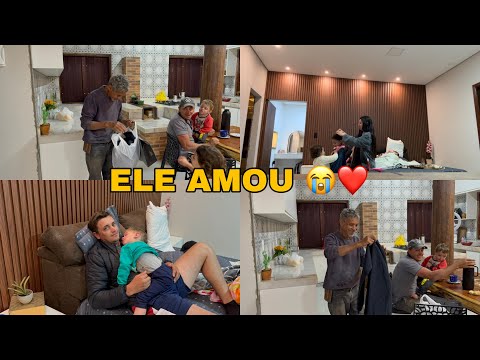 Presenteei o Valtinho com roupa de frio e gravei tudo! (Momento emocionante)+ minha noite real ✨
