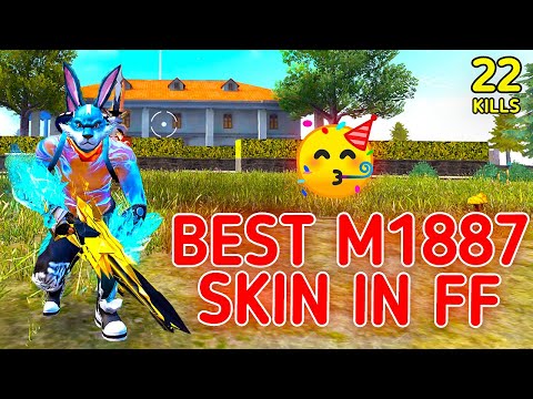 SOLO VS SQUAD || GOLDEN GLARE M1887 IS THE BEST SKIN EVER IN FF🔥 ??? || 90% HEADSHOT INTEL I5