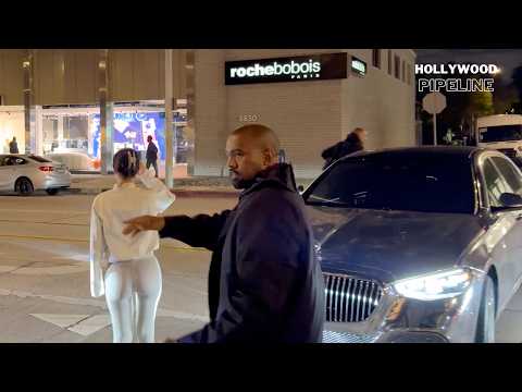 Kanye West Stops Traffic for Bianca to Pose in the Streets of Hollywood