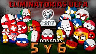 ELIMINATORIAS UEFA : JORNADA 5 y 6 - MUNDIAL 2026  #countryballs