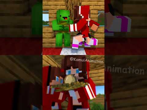 She Runs Around Making a Cake🍰 - MAIZEN Minecraft Animation #shorts