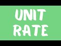 Understanding Unit Rate