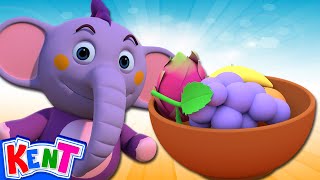 Basket of Yummy Fruits 🍇🍊🍎🍌+ More Nursery Rhymes & Kids Songs | Kent The Elephant