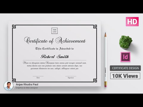 How to Create a Certificate template in Indesign : ✪...