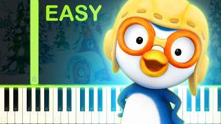 Pororo the Little Penguin Theme Song - EASY Piano Tutorial