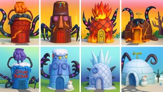 Hot and Cold War – All SpongeBob HOT Houses vs COLD Houses | SpongeBob Animation