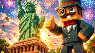 8 Folgen später… meine Minecraft Freiheitsstatue ist fertig!