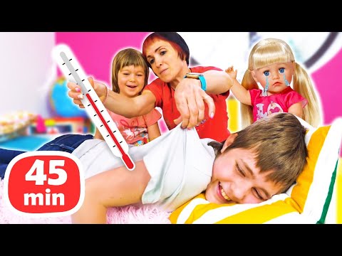 Jeux pour enfants avec Bianca et sa famille. Pourquoi Baby Born de Bianca pleure?