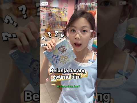 cha-cha mendapat tantangan belanja barang berwarna biru #shorts #videolucu #dubbing #videokocak