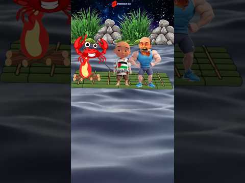 kepiting lagi  berenang kelewatan #shorts #animasi #upinipin