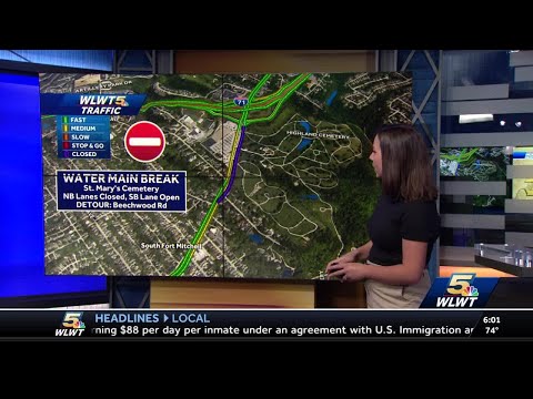 Water main break forces closure of roadway in Fort Mitchell
