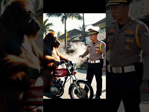 orang hutan di tilang polisi