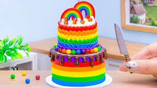 Miniature Rainbow Cake Recipe🌈Satisfying & Colorful Rainbow Cake Dessert Ideas | Lotus Cakes