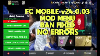 FC MOBILE MOD MENU V24.0.03 - FC Mobile 24.0.03 Mod Apk Gameplay