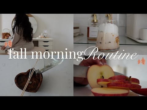 Slow self care routine morning routine | cozy fall vibes + baking , simmer pot, diy candle + more