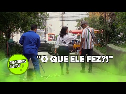 PEGADINHA: PINTOR SUJA OS PEDESTRES DE TINTA!