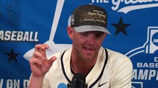 WVU Baseball HC Steve Sabins, Brodie Kresser, Armani Guzman, Ben Lumsden, Gavin Kelly on Supers Win