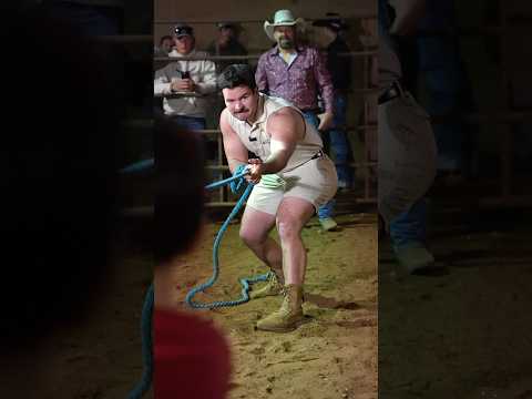 1 man vs. 10 children Tug of War