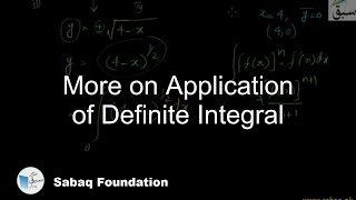 More on Application of Definite Integral