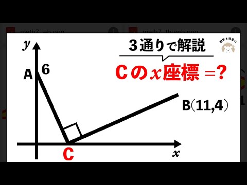 座標平面に直角　3通りで解説　埼玉県（改）