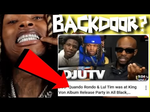 KING VON BACKDOOR |KING VONS DJ KNEW QUANDO RONDO AND LUH TIM WAS AT VON'S PARTY😮